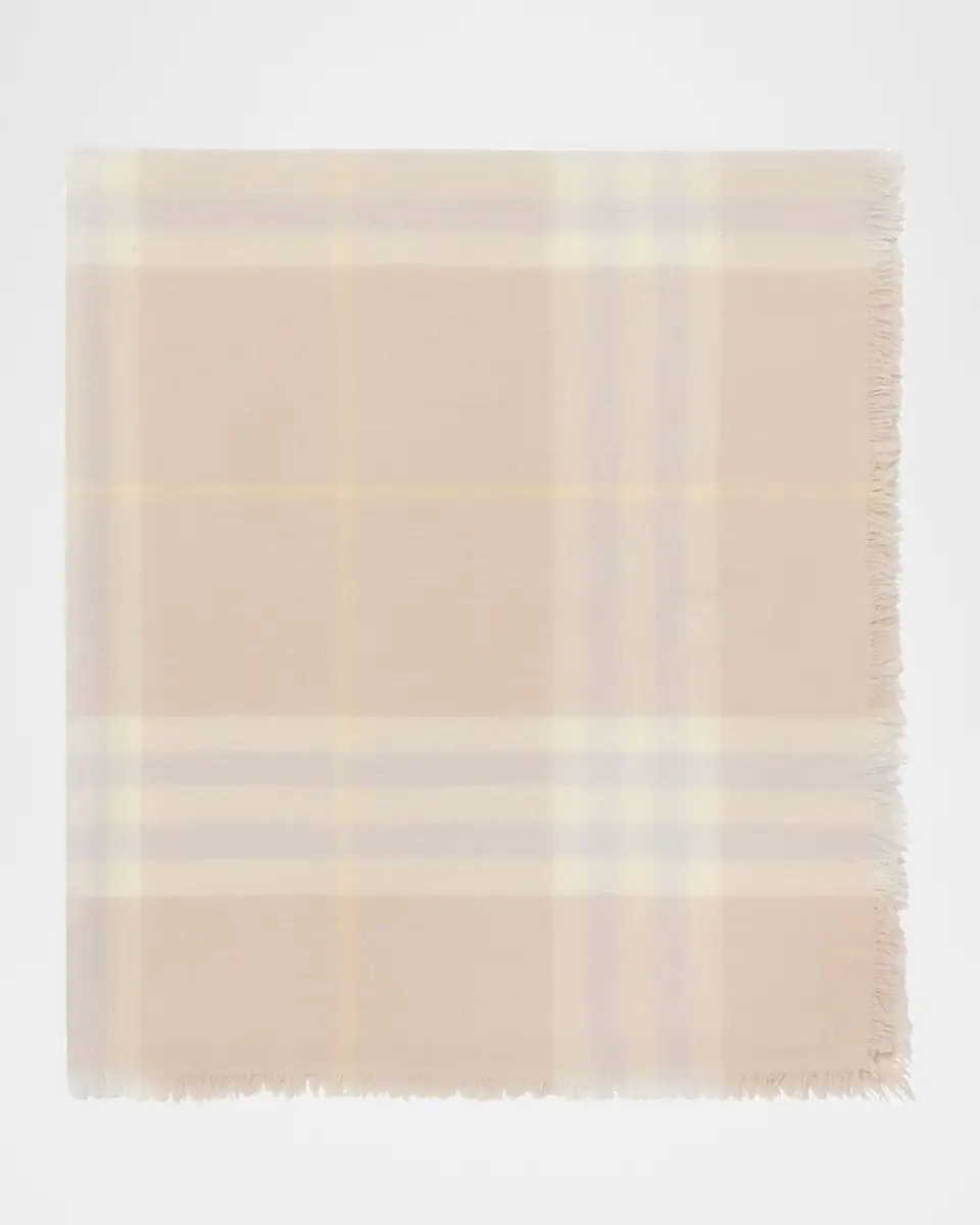 Burberry Giant Check Wool Scarf | Thumbnail 3