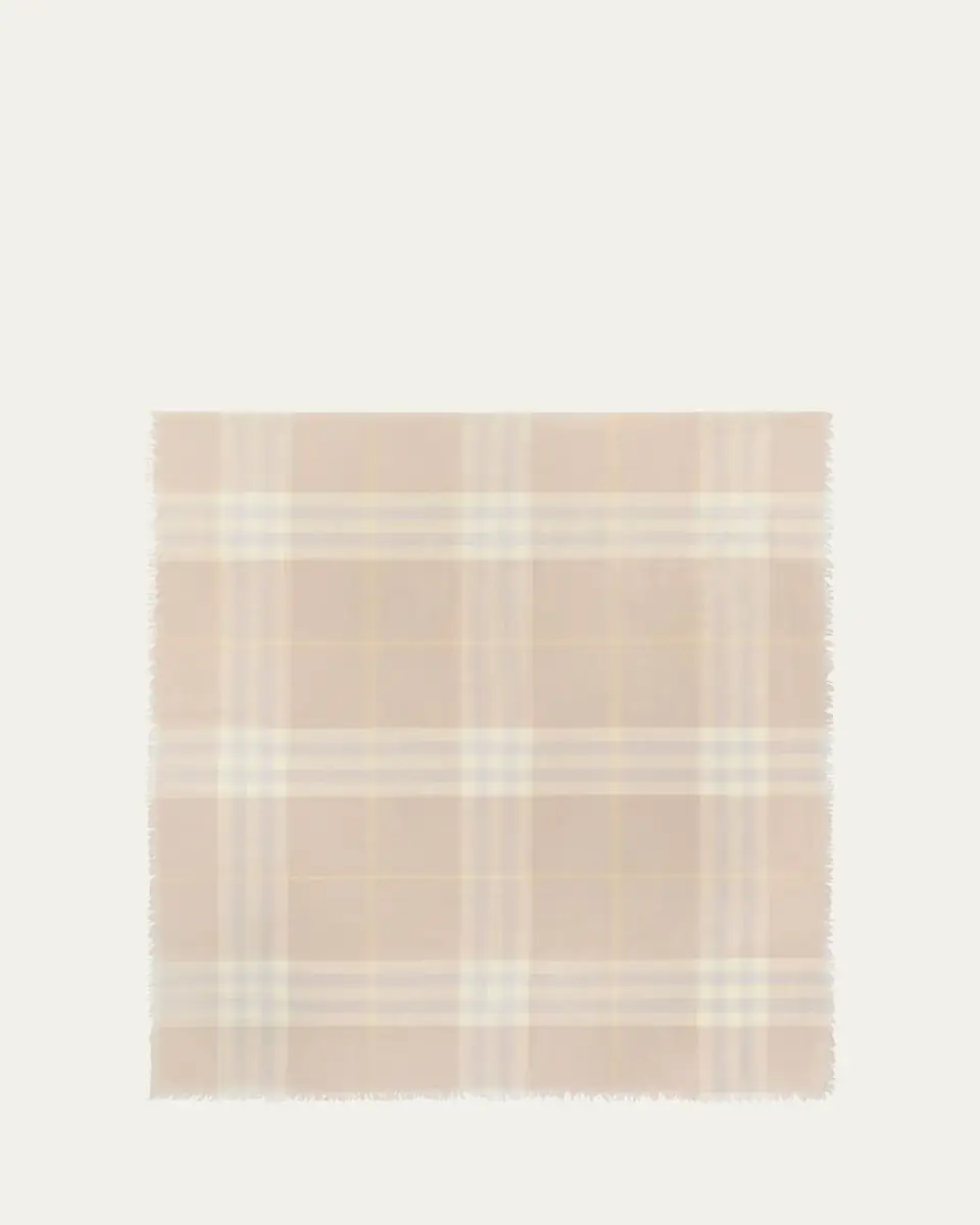 Burberry Giant Check Wool Scarf | Thumbnail 4