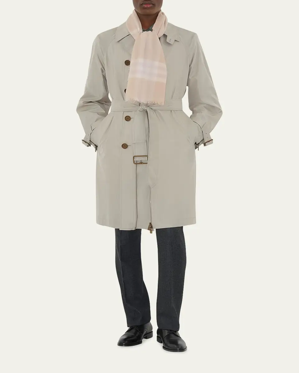 Burberry Giant Check Wool Scarf | Thumbnail 6