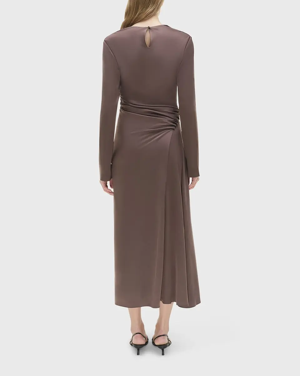 Simkhai Odessa Draped Long-Sleeve Midi Dress | Thumbnail 7 Simkhai Odessa Draped Long-Sleeve Midi Dress | Thumbnail 7