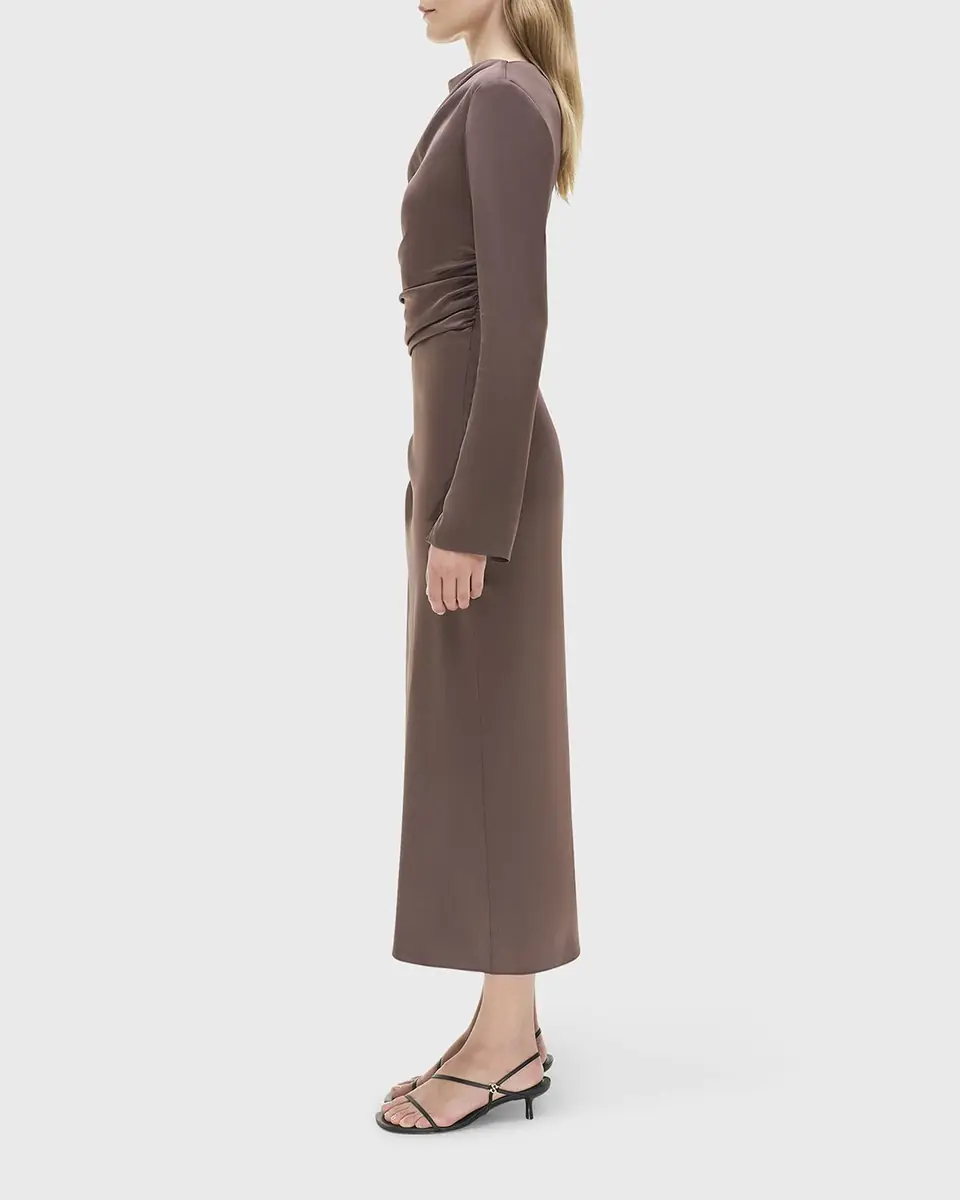Simkhai Odessa Draped Long-Sleeve Midi Dress | Thumbnail 8 Simkhai Odessa Draped Long-Sleeve Midi Dress | Thumbnail 8