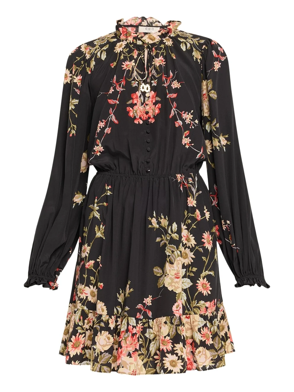 Jolie Floral Long-Sleeve Mini Dress Jolie Floral Long-Sleeve Mini Dress