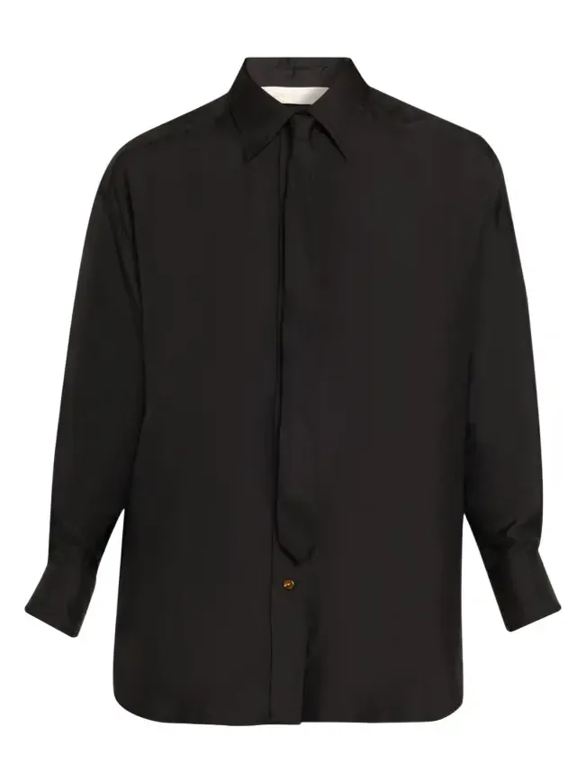 Zimmermann Relaxed Long-Sleeve Tie Shirt