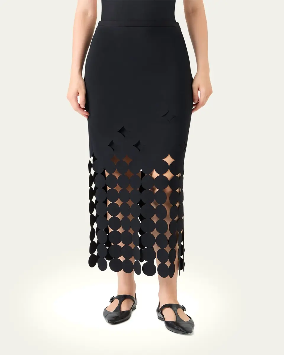Akris punto Sleeveless Cutout Polka Dot Top | Thumbnail 4 Akris punto Sleeveless Cutout Polka Dot Top | Thumbnail 4