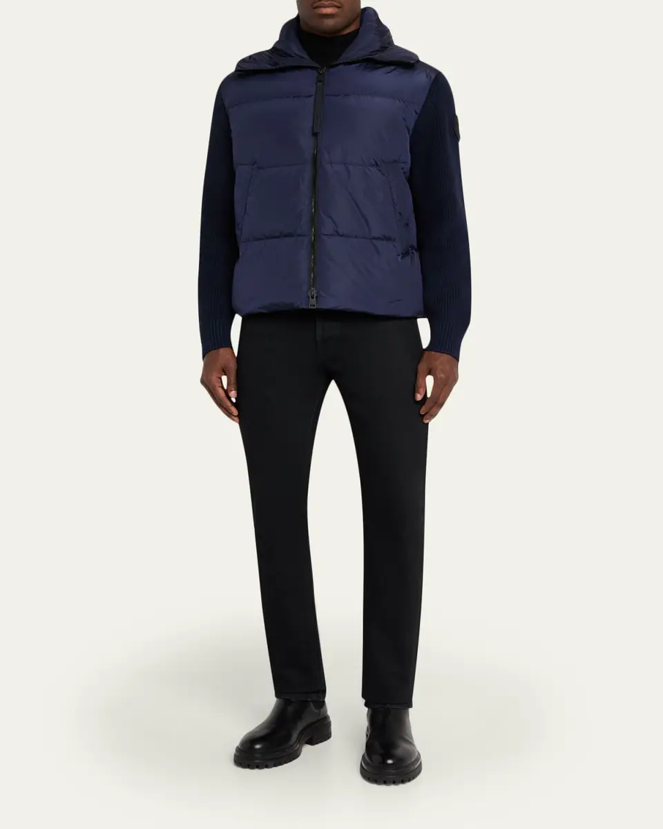 Canada Goose Men's HyBridge Wool-Knit Nylon Down Hooded Jacket | Thumbnail 2