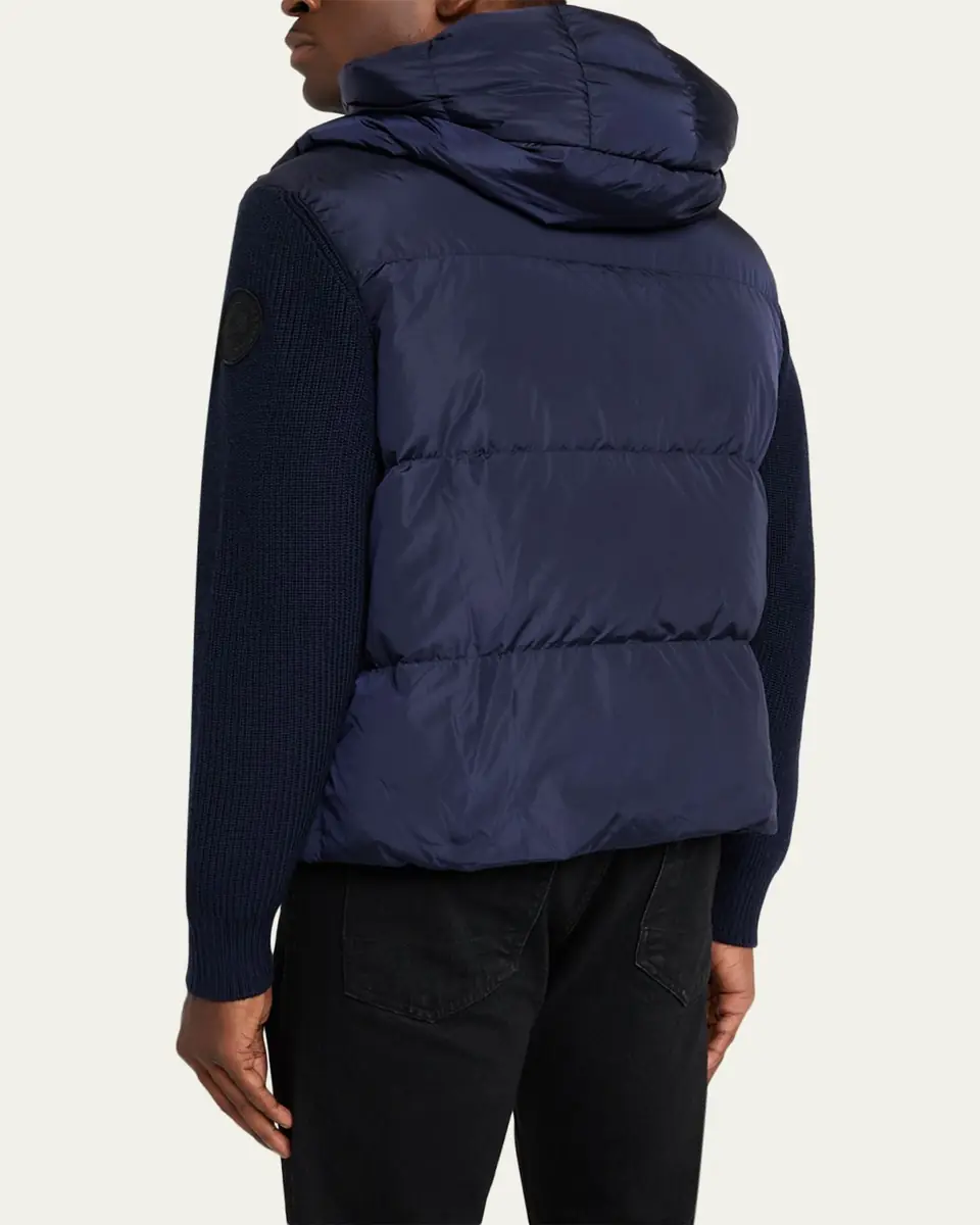 Canada Goose Men's HyBridge Wool-Knit Nylon Down Hooded Jacket | Thumbnail 3