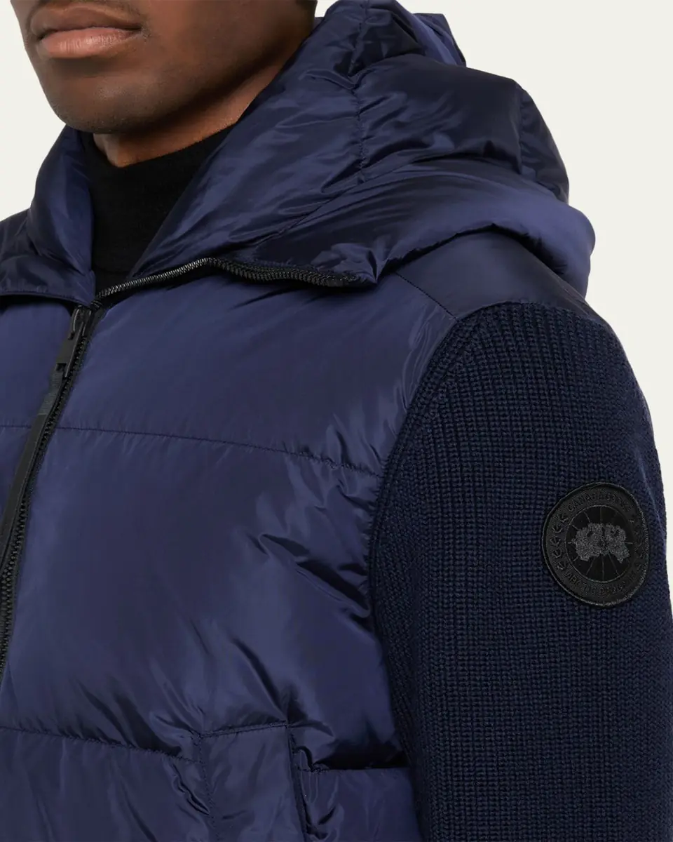 Canada Goose Men's HyBridge Wool-Knit Nylon Down Hooded Jacket | Thumbnail 5