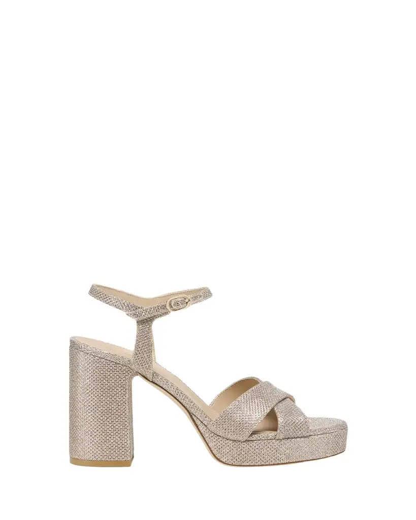 Stuart Weitzman Dayna Metallic Crisscross Platform Sandals | Image 1 Stuart Weitzman Dayna Metallic Crisscross Platform Sandals | Image 1