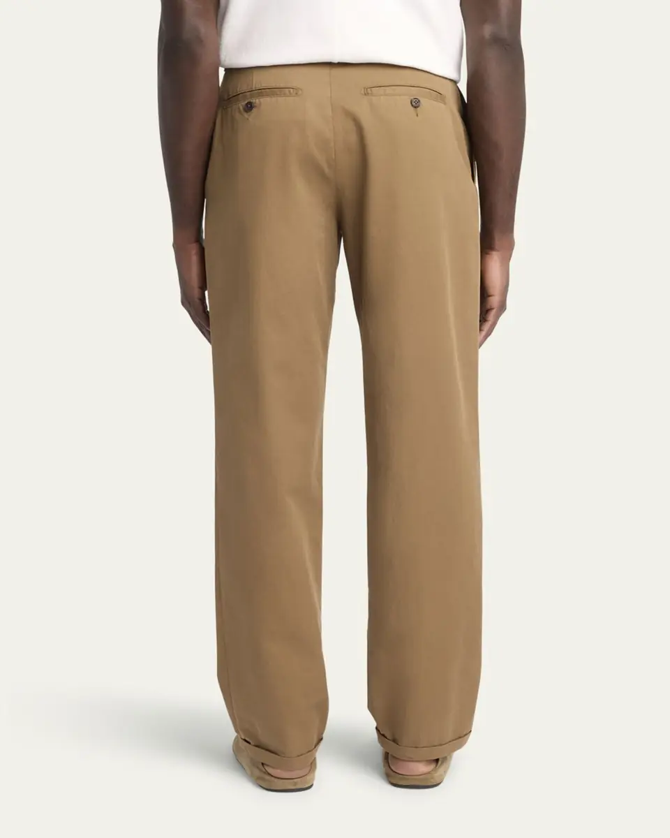 The Row Men's Belamy Cashmere and Cotton Pleated Pants | Thumbnail 3 The Row Men's Belamy Cashmere and Cotton Pleated Pants | Thumbnail 3