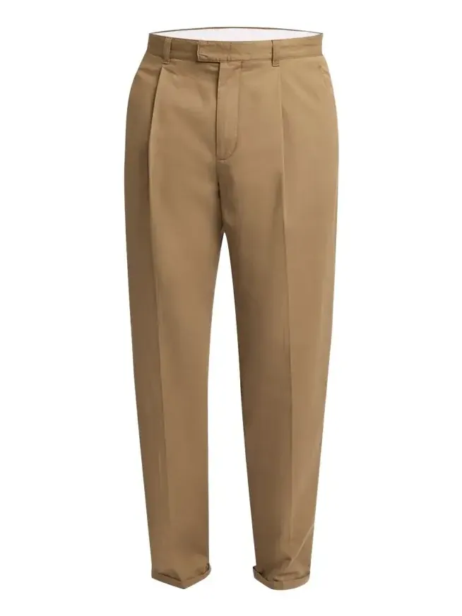 Men's Belamy Cashmere and Cotton Pleated Pants Men's Belamy Cashmere and Cotton Pleated Pants