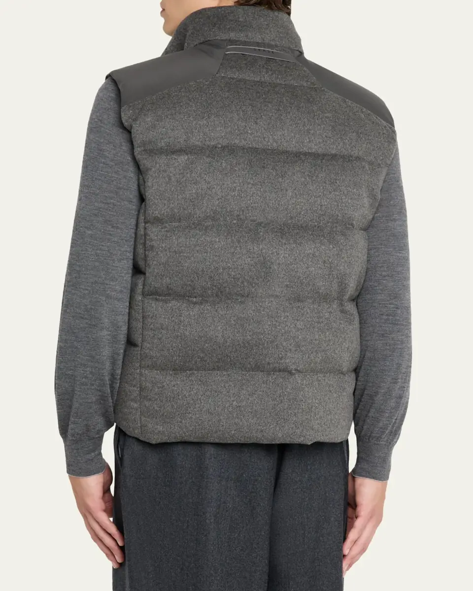 Sease Men's Insulated Cashmere Reversible Vest | Thumbnail 3