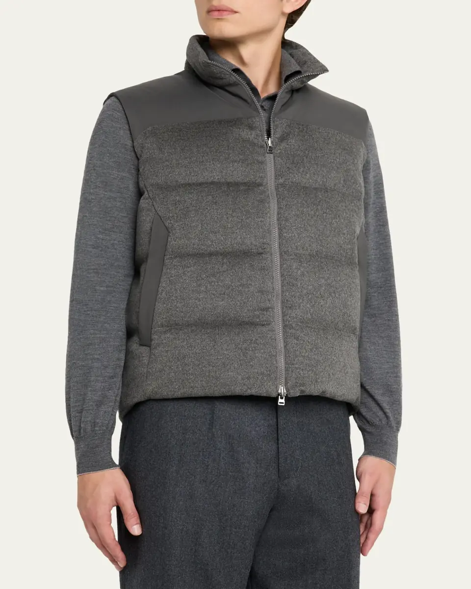 Sease Men's Insulated Cashmere Reversible Vest | Thumbnail 4