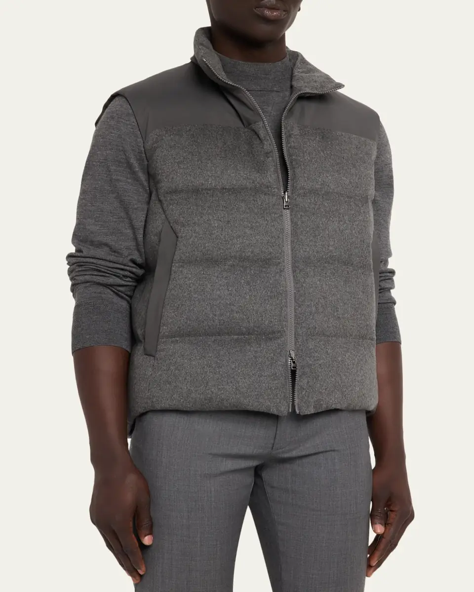 Sease Men's Insulated Cashmere Reversible Vest | Thumbnail 8