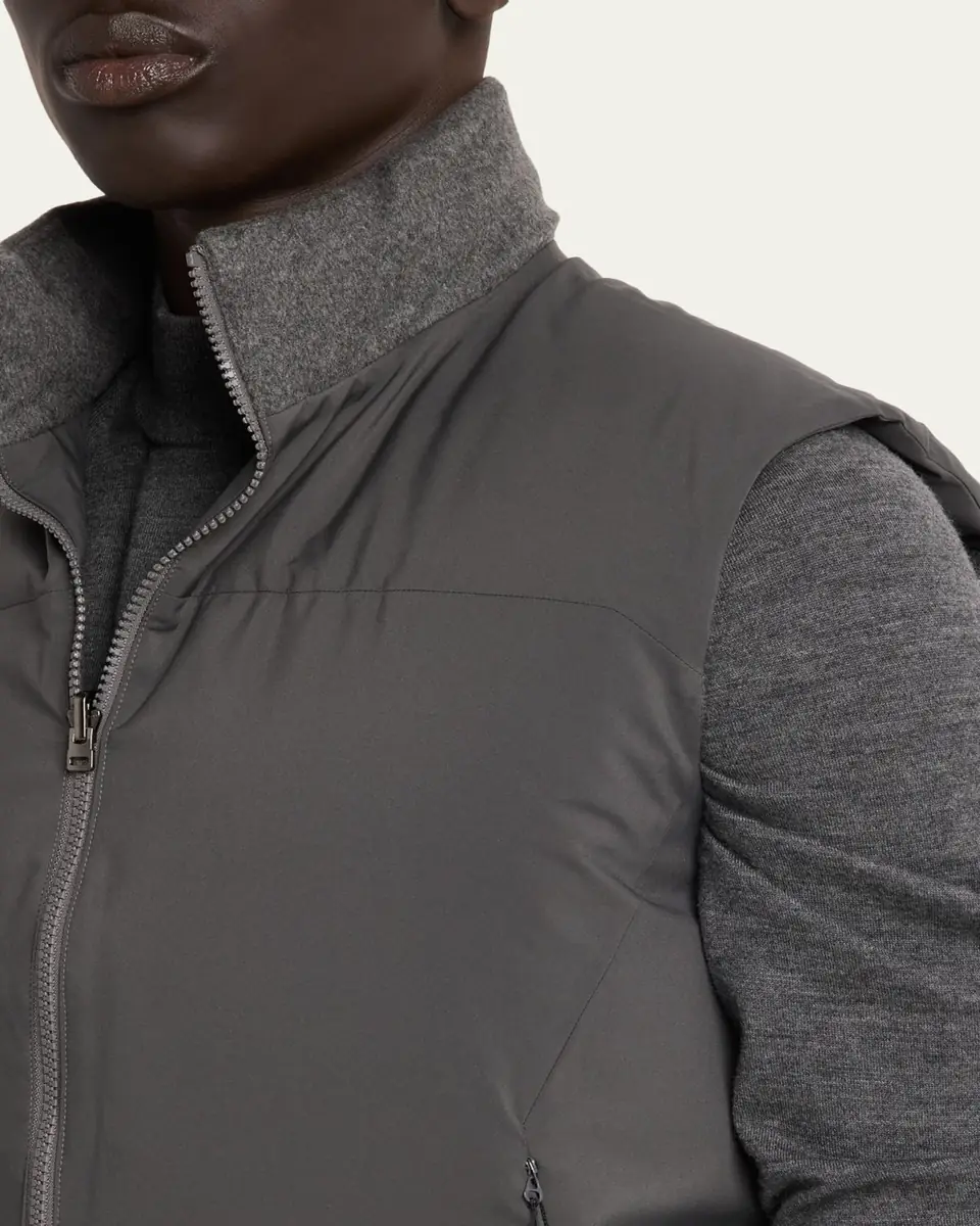 Sease Men's Insulated Cashmere Reversible Vest | Thumbnail 9