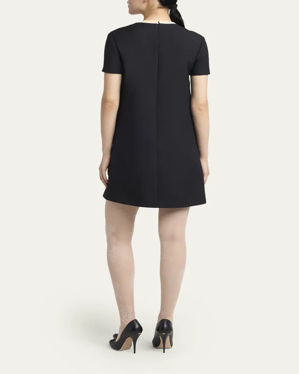 Valentino Garavani Wool-Silk Mini Dress | Thumbnail 3 Valentino Garavani Wool-Silk Mini Dress | Thumbnail 3
