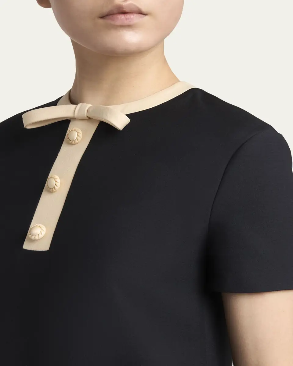 Valentino Garavani Wool-Silk Mini Dress | Thumbnail 5 Valentino Garavani Wool-Silk Mini Dress | Thumbnail 5
