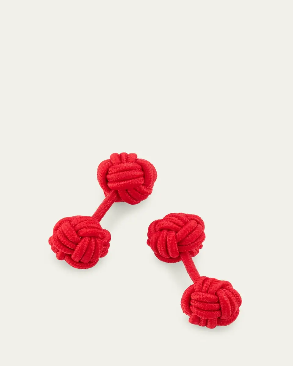 Charvet Men's Knotted Cotton Cufflinks | Thumbnail 12