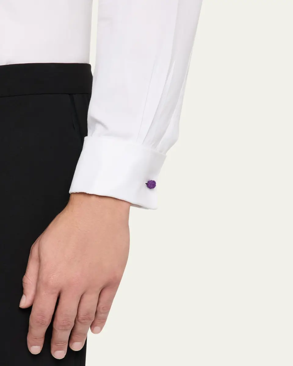 Charvet Men's Knotted Cotton Cufflinks | Thumbnail 5