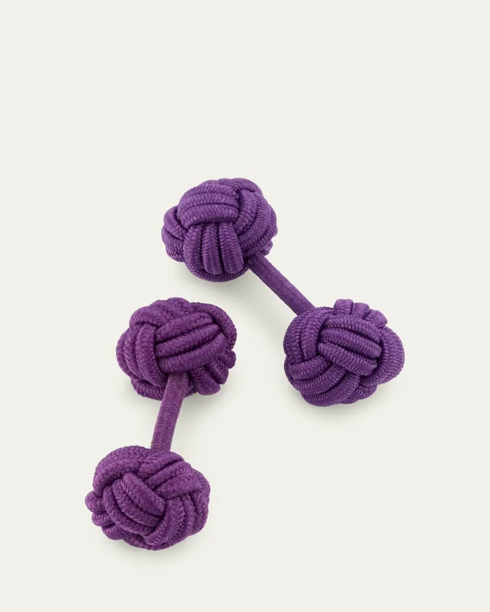 Charvet Men's Knotted Cotton Cufflinks | Thumbnail 6