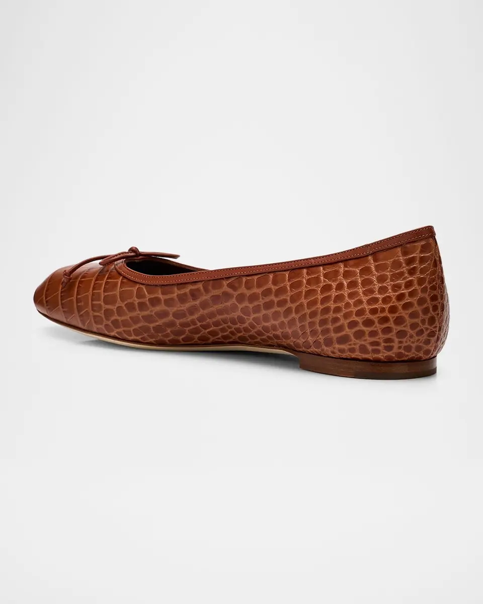 Manolo Blahnik Verallim Croc-Embossed Leather Ballerina Flats | Thumbnail 13 Manolo Blahnik Verallim Croc-Embossed Leather Ballerina Flats | Thumbnail 13