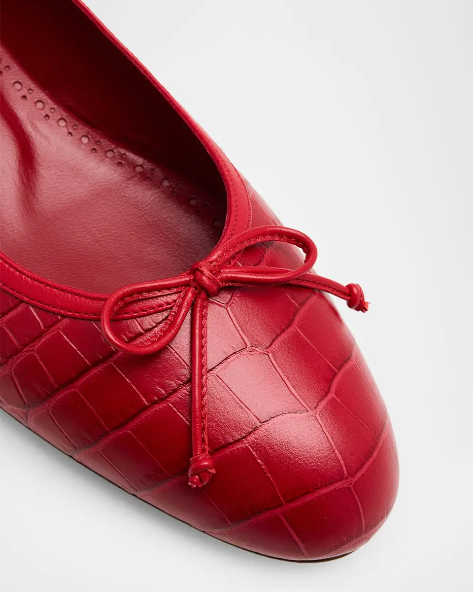 Manolo Blahnik Verallim Croc-Embossed Leather Ballerina Flats | Thumbnail 9 Manolo Blahnik Verallim Croc-Embossed Leather Ballerina Flats | Thumbnail 9