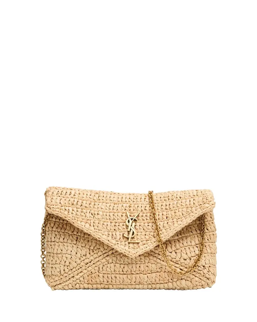 Envelope Flap YSL Shoulder Bag in Raffia Envelope Flap YSL Shoulder Bag in Raffia