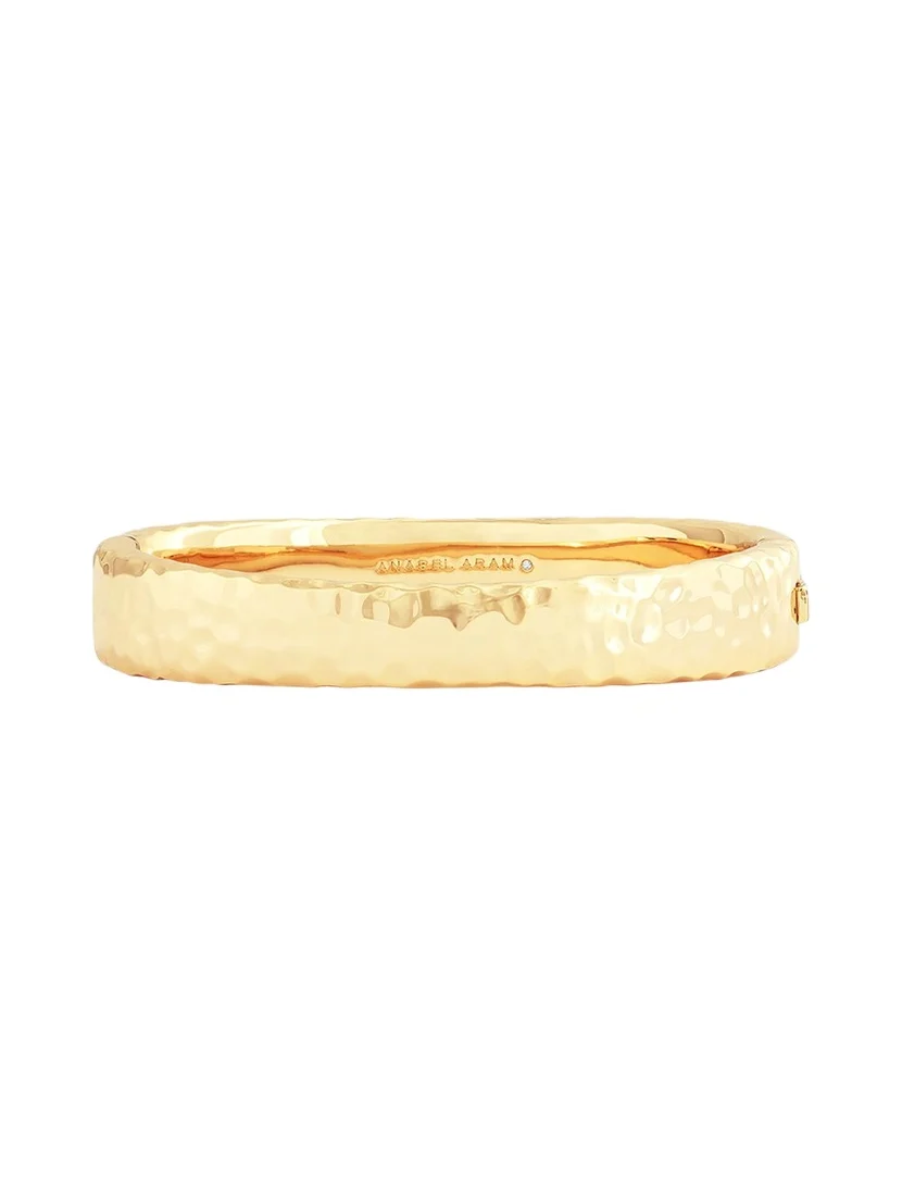 Anabel Aram Jewelry Farrier Wide Hinged Bangle Bracelet