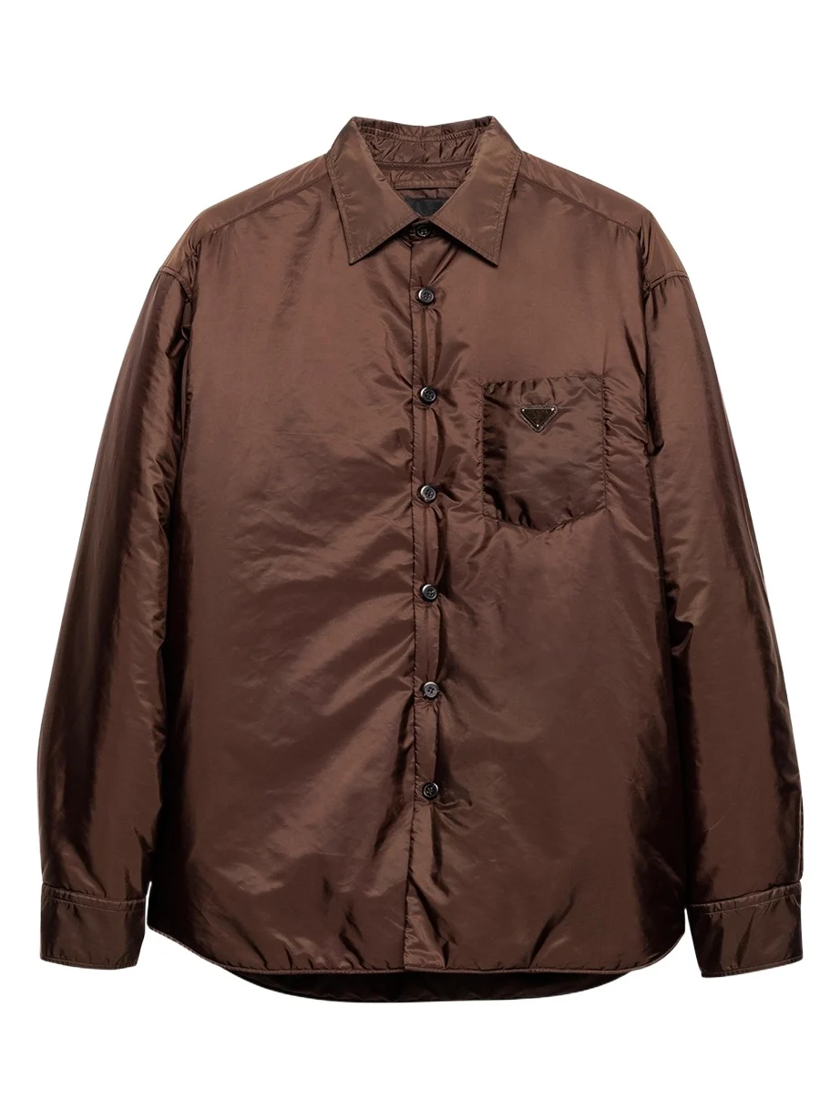 Prada Men's Re-Nylon Padded Button-Down Shirt