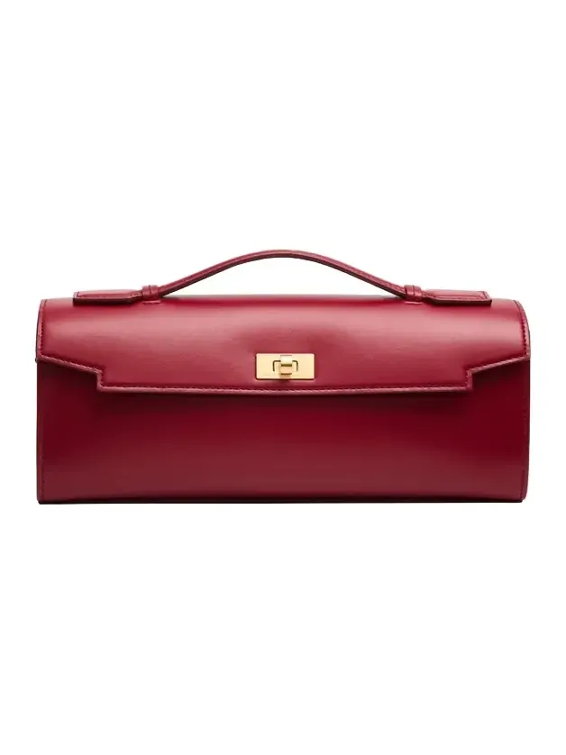 Mortimer Boxy Leather Clutch Bag