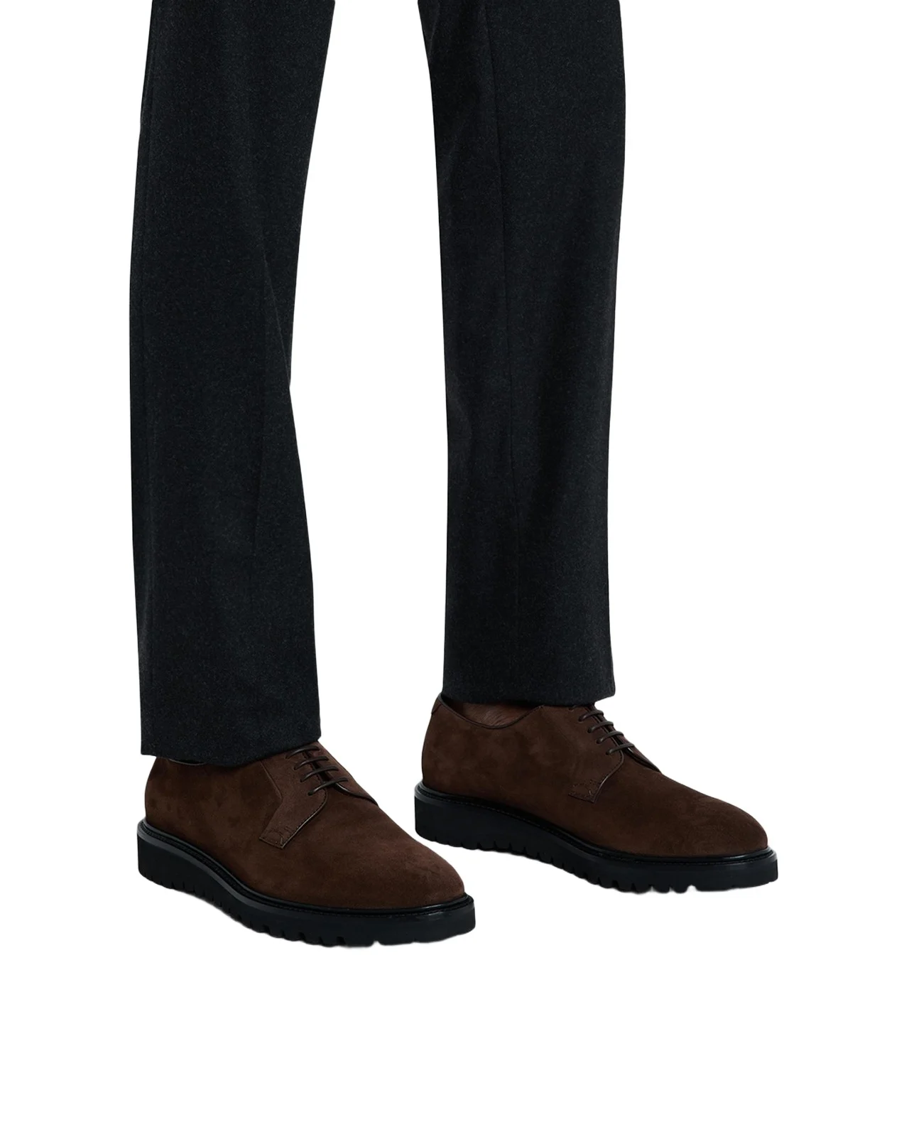 Giorgio Armani Men's Suede Rubber-Sole Derby Shoes