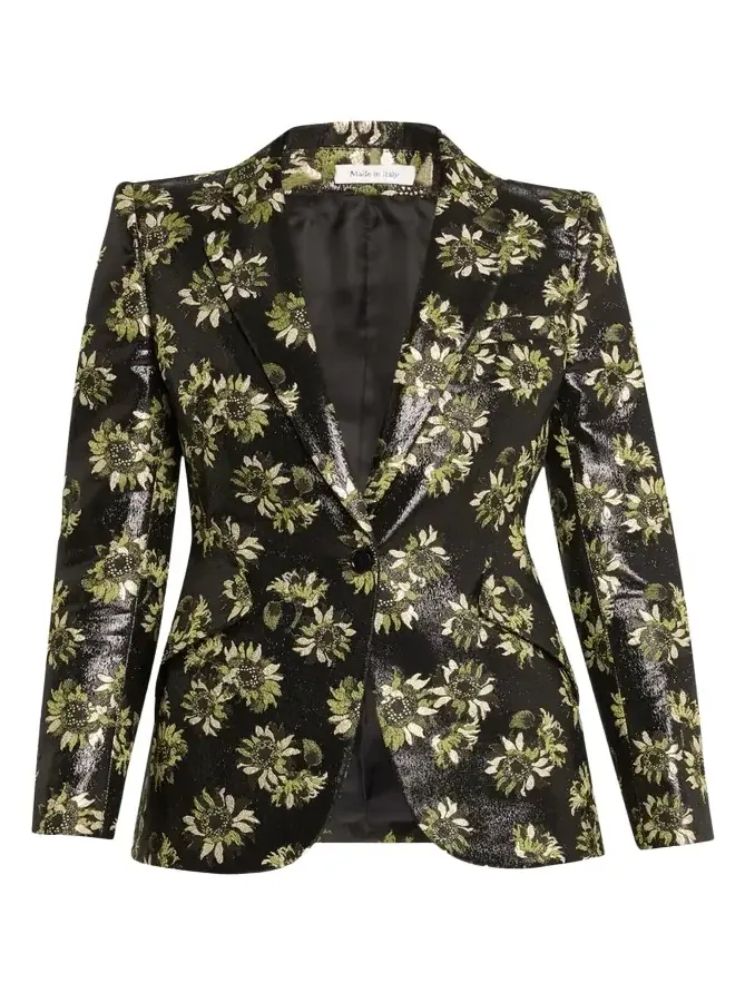 Lacquered Sunflower Single-Breasted Jacket Lacquered Sunflower Single-Breasted Jacket