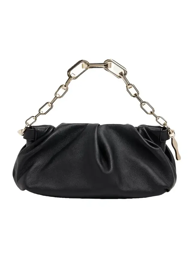Eva Small Pleated Shoulder Bag in Nappa Leather Eva Small Pleated Shoulder Bag in Nappa Leather