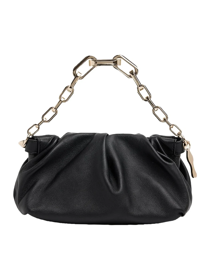 Eva Small Pleated Shoulder Bag in Nappa Leather Eva Small Pleated Shoulder Bag in Nappa Leather