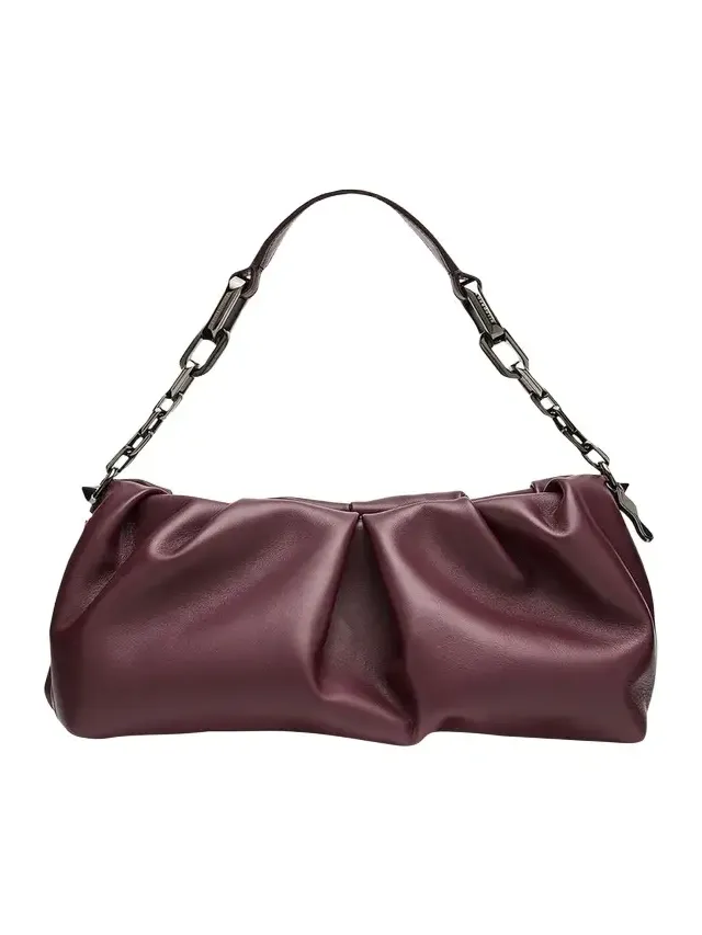 Eva Pleated Nappa Leather Shoulder Bag Eva Pleated Nappa Leather Shoulder Bag