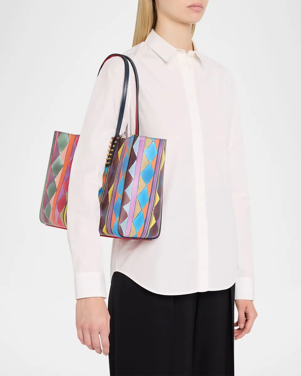 Christian Louboutin Cabata Small Losange-Print Leather Tote Bag | Thumbnail 8 Christian Louboutin Cabata Small Losange-Print Leather Tote Bag | Thumbnail 8