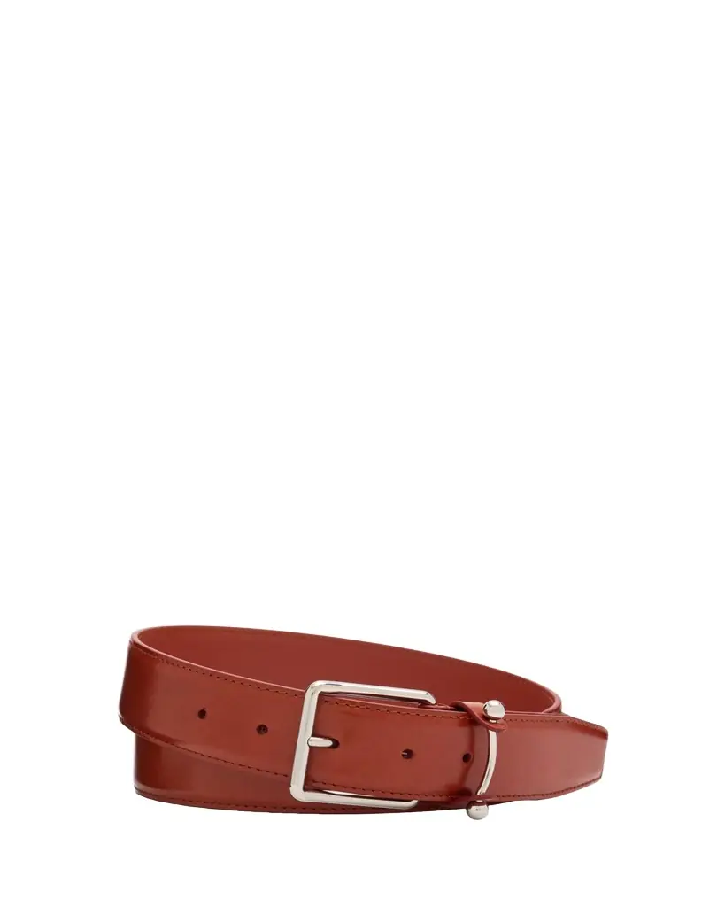 Christian Louboutin Men's Chambeliss Collar-Pin Smooth Leather Belt | Image 1 Christian Louboutin Men's Chambeliss Collar-Pin Smooth Leather Belt | Image 1