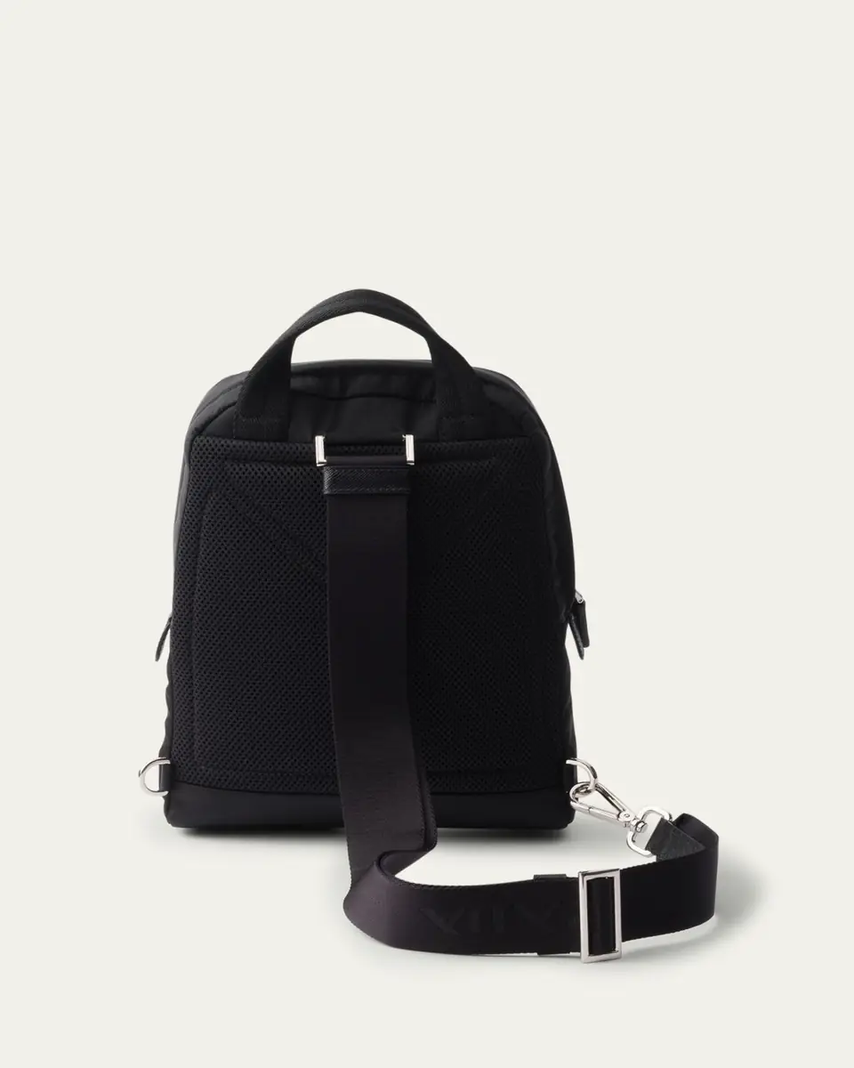 Prada Men's Small Nylon Crossbody Backpack | Thumbnail 2 Prada Men's Small Nylon Crossbody Backpack | Thumbnail 2