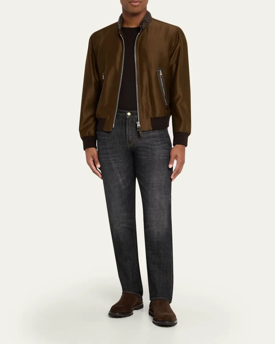 The Seven Continents Men's Charlie Black Denim Slim-Fit Jeans | Thumbnail 2 The Seven Continents Men's Charlie Black Denim Slim-Fit Jeans | Thumbnail 2