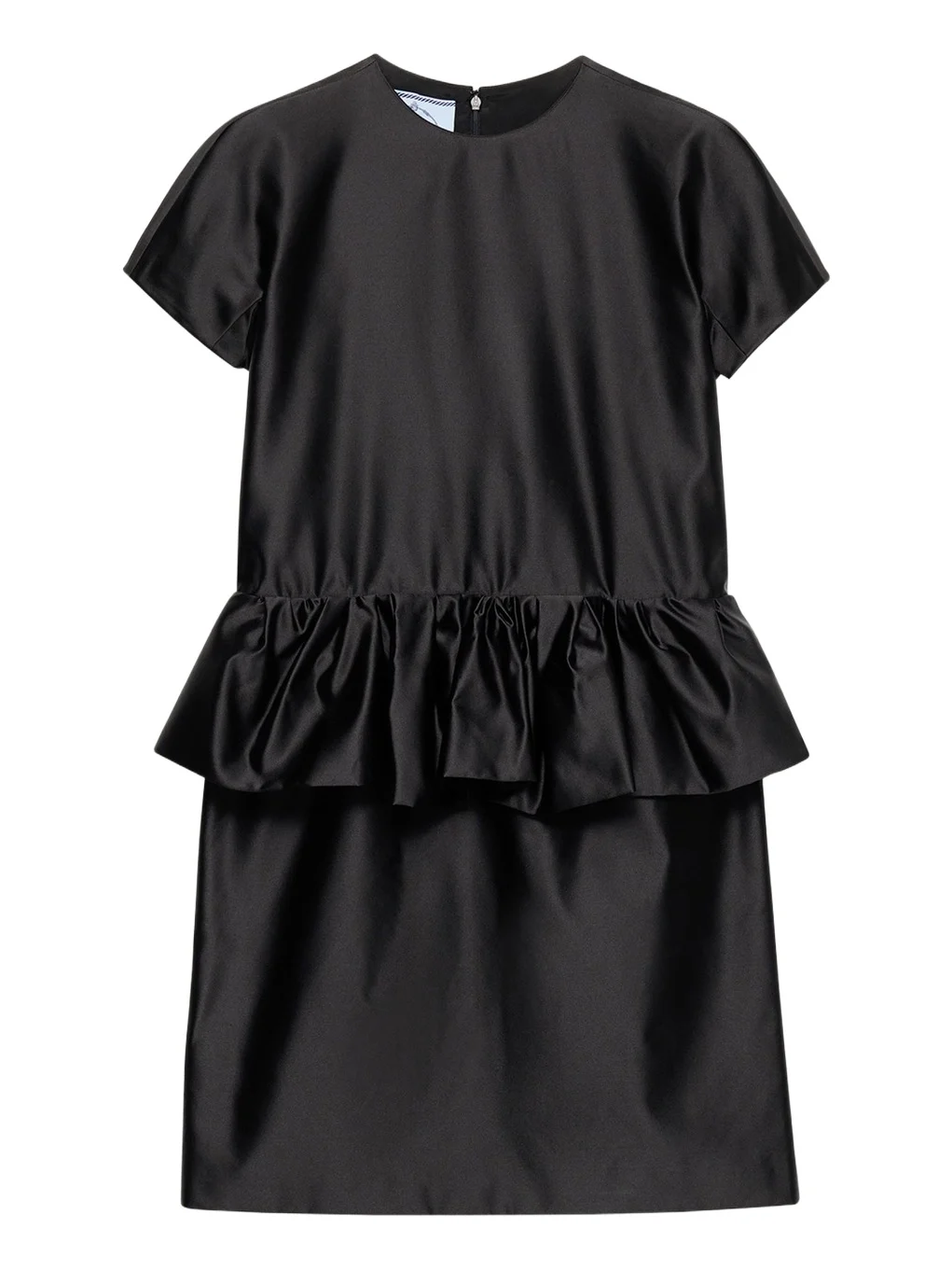 Duchesse Silk Peplum Mini Dress
