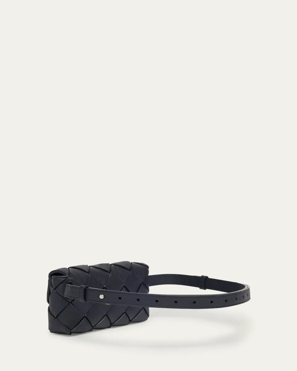Bottega Veneta Men's Diago Intreccio Leather Belt Bag | Thumbnail 3