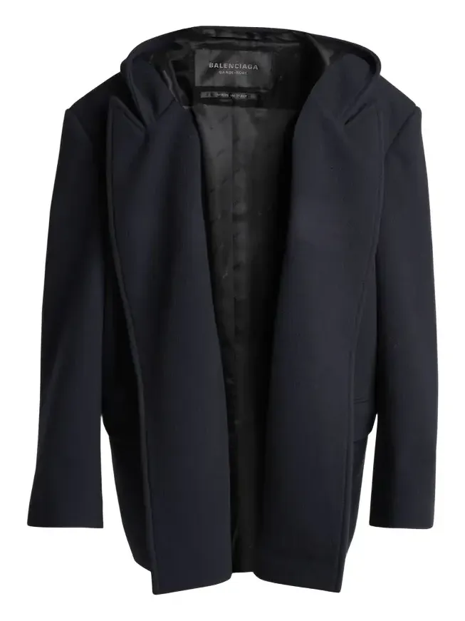 Men's Wool Oversized Hooded Short Coat Men's Wool Oversized Hooded Short Coat
