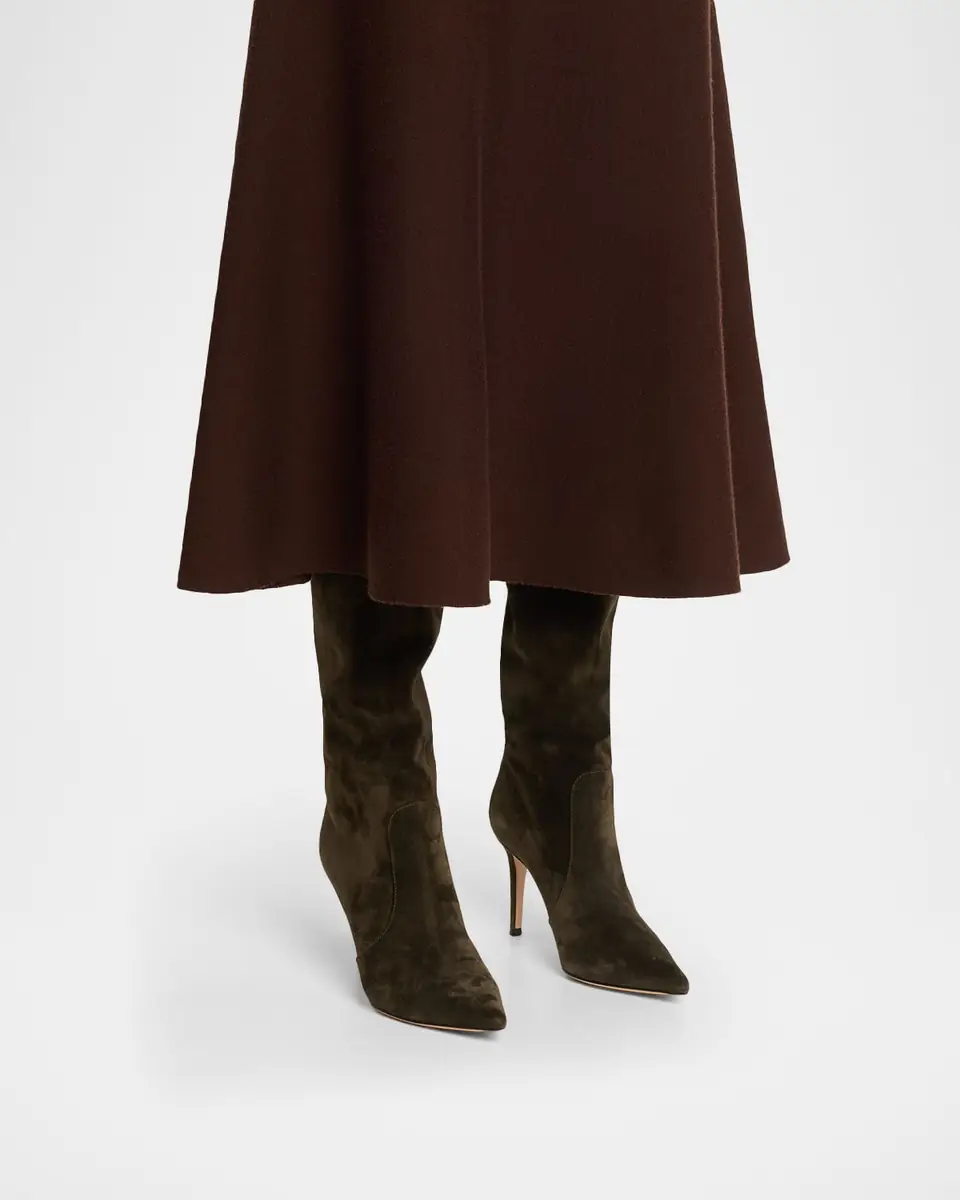 Gianvito Rossi Hansen Suede Pointed-Toe Knee Boots | Thumbnail 27
