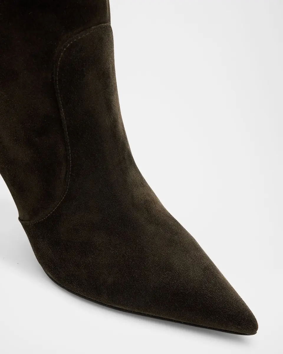 Gianvito Rossi Hansen Suede Pointed-Toe Knee Boots | Thumbnail 30
