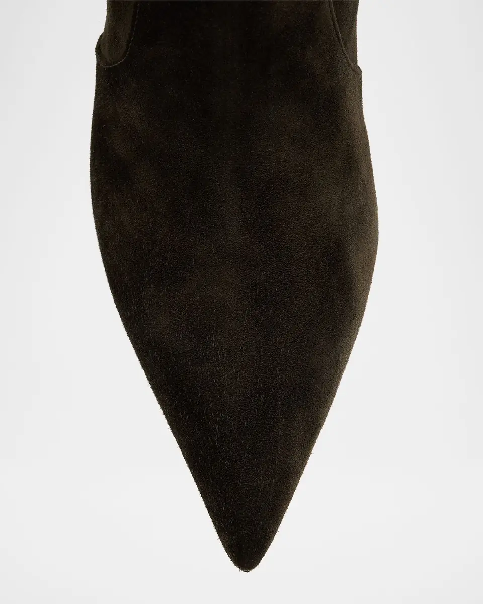 Gianvito Rossi Hansen Suede Pointed-Toe Knee Boots | Thumbnail 31