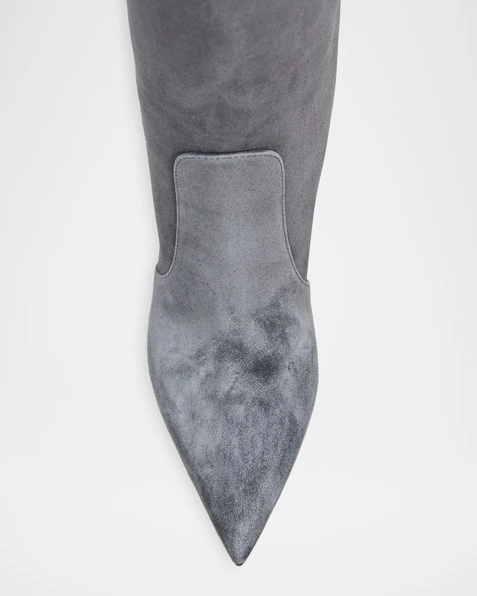 Gianvito Rossi Hansen Suede Pointed-Toe Knee Boots | Thumbnail 35