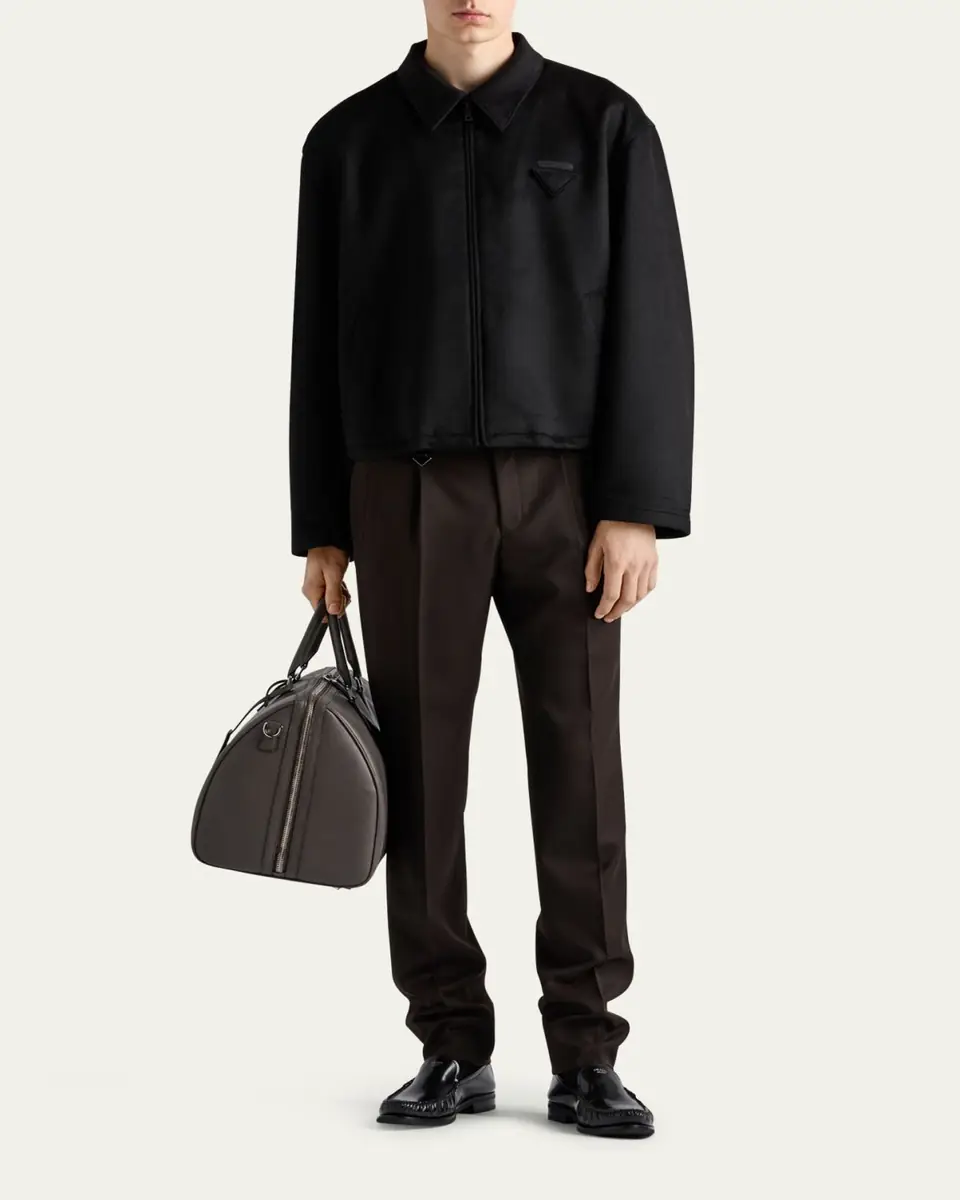 Prada Men's Cashgora Zip-Up Jacket | Thumbnail 3 Prada Men's Cashgora Zip-Up Jacket | Thumbnail 3