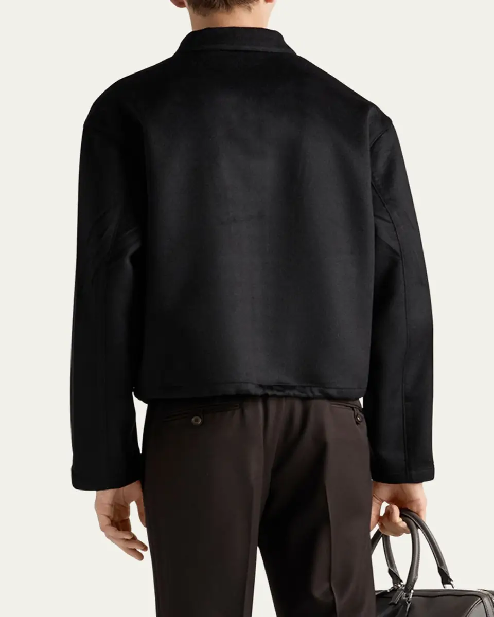 Prada Men's Cashgora Zip-Up Jacket | Thumbnail 4 Prada Men's Cashgora Zip-Up Jacket | Thumbnail 4