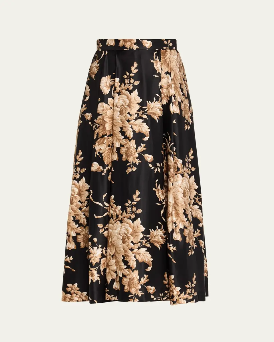 Dolce & Gabbana Rose Douchesse Cretonne Midi Skirt | Thumbnail 5 Dolce & Gabbana Rose Douchesse Cretonne Midi Skirt | Thumbnail 5