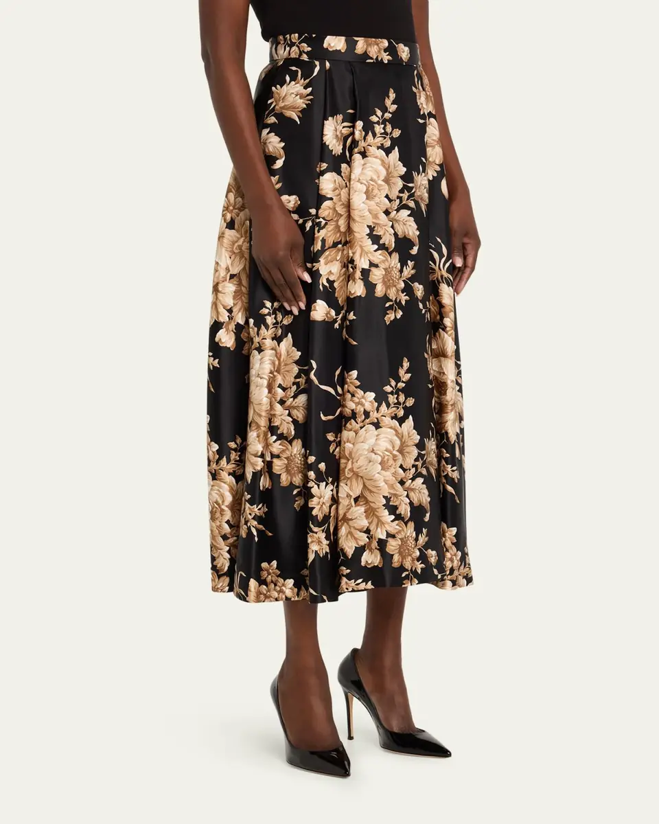 Dolce & Gabbana Rose Douchesse Cretonne Midi Skirt | Thumbnail 8 Dolce & Gabbana Rose Douchesse Cretonne Midi Skirt | Thumbnail 8