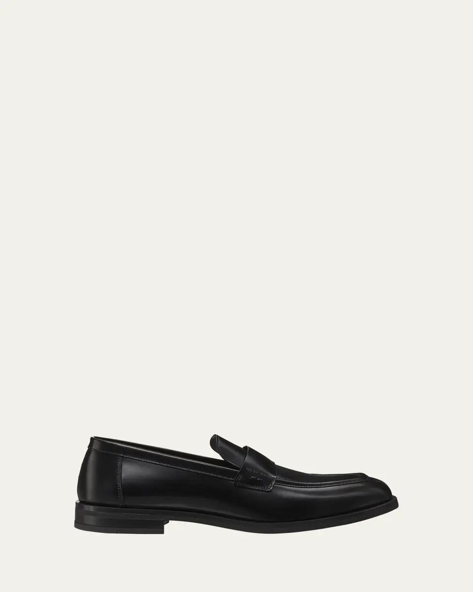 Stuart Weitzman Men's Club Brushed Leather Slip-On Loafers | Thumbnail 4 Stuart Weitzman Men's Club Brushed Leather Slip-On Loafers | Thumbnail 4